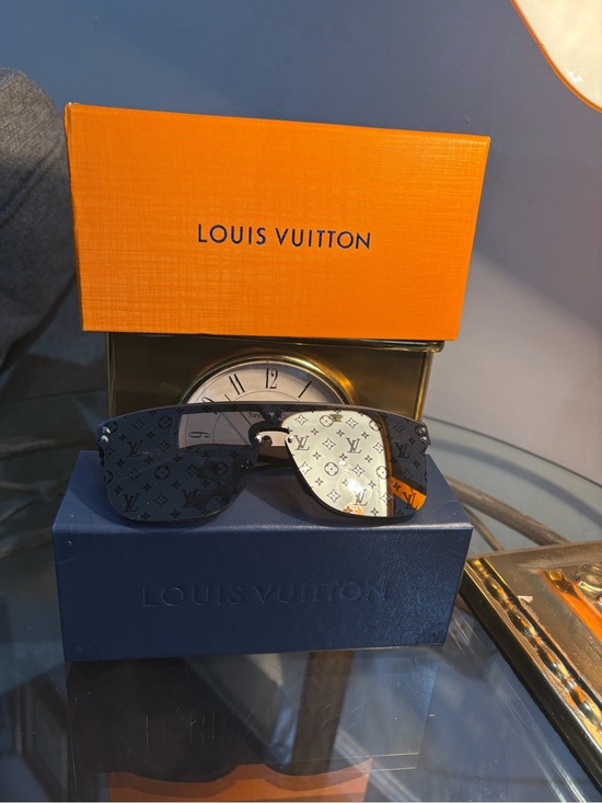 Louis Vuitton Other - Louis Vuitton Mirror Monogram Shield Sunglasses in Black and Silver